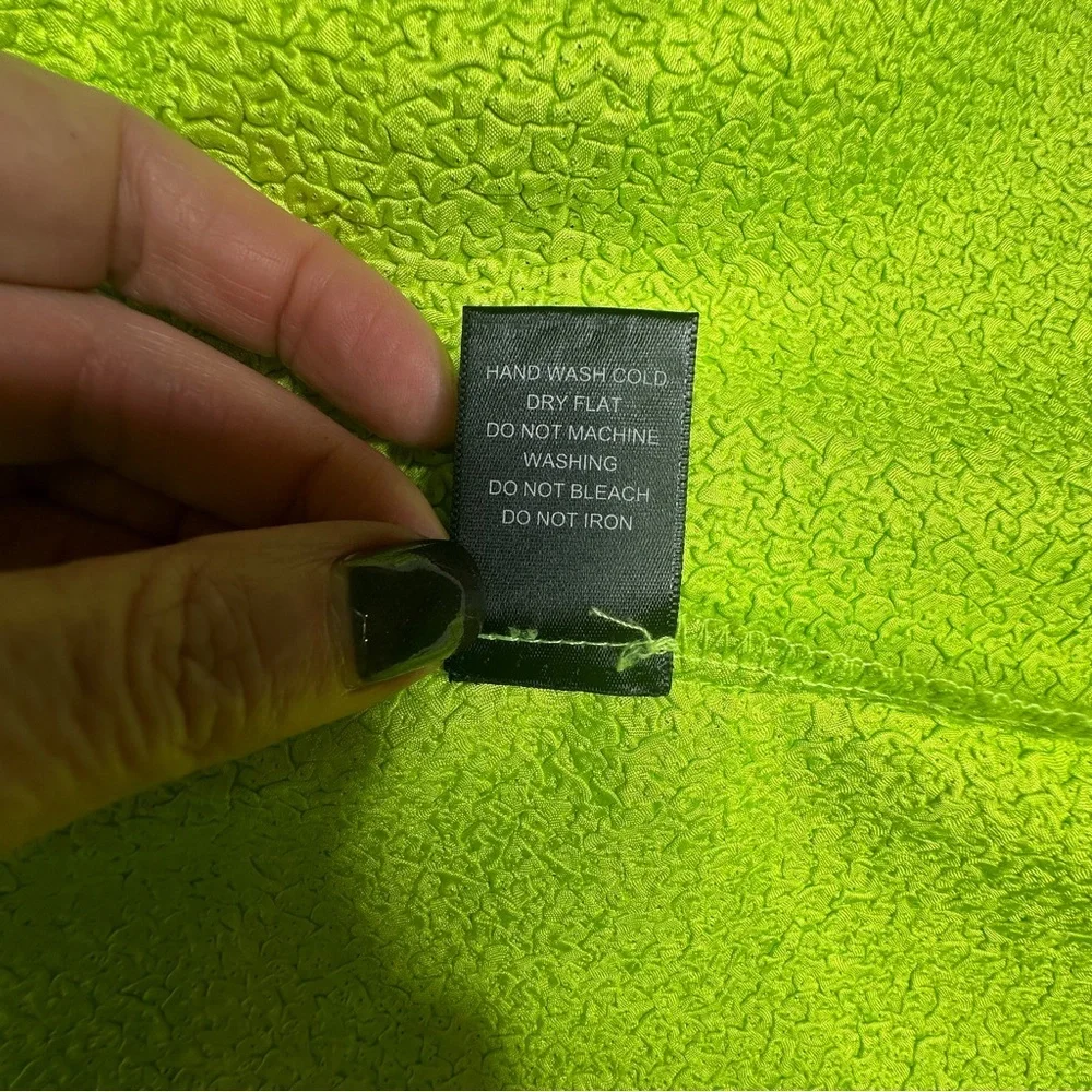 Vintage 80’s Saint Gil Neon Geometric Textured Lightweight Top/Jacket - Picture 9 of 12